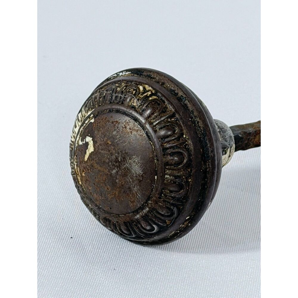 Antique Sargent Egg & Dart Crete Brass Door Knob Uncleaned Victorian Edwardian